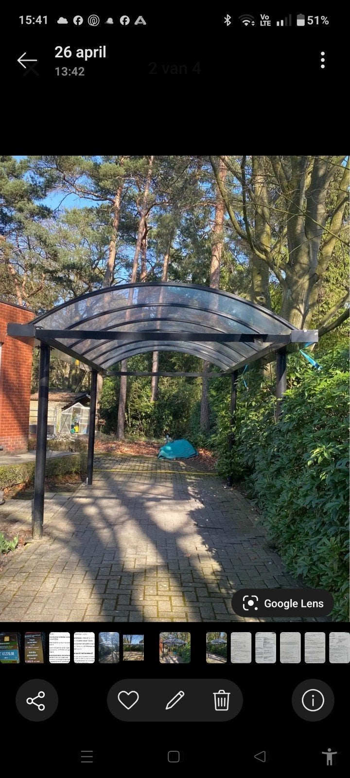 stalen carport, Ophalen, Gebruikt