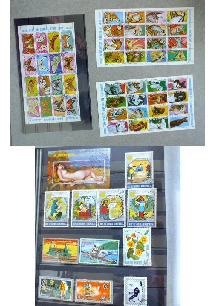Republique de Guinea Ecuatorial lot postzegels, Timbres & Monnaies, Timbres | Indes orientales néerlandaises, Envoi, Affranchi