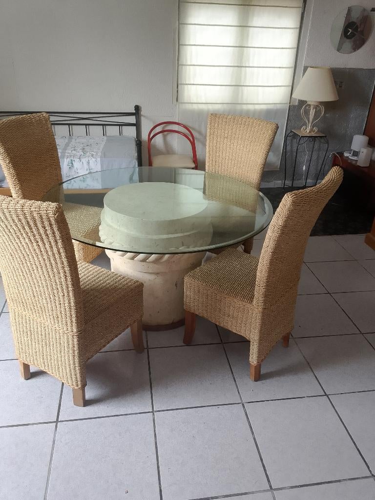 Chaise en rotin table, Osier ou Rotin, Autres couleurs, Enlèvement, Utilisé