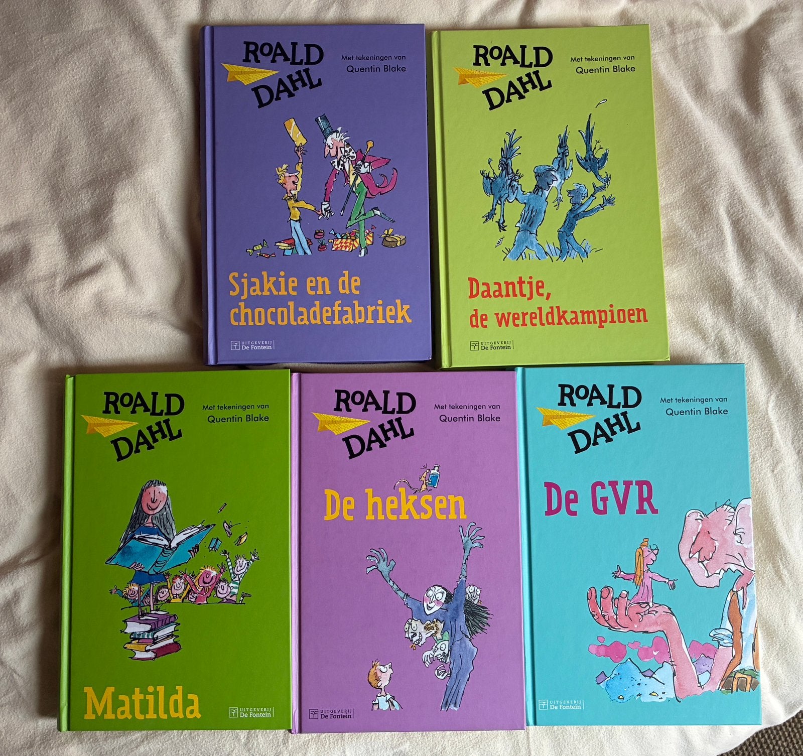 Roald Dahl Sjakie, Matilda, Heksen, Daantje, GVR, Boeken, Ophalen, Zo goed als nieuw, Fictie