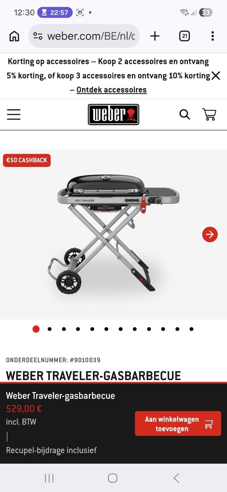 Weber gas BBQ !, Ophalen