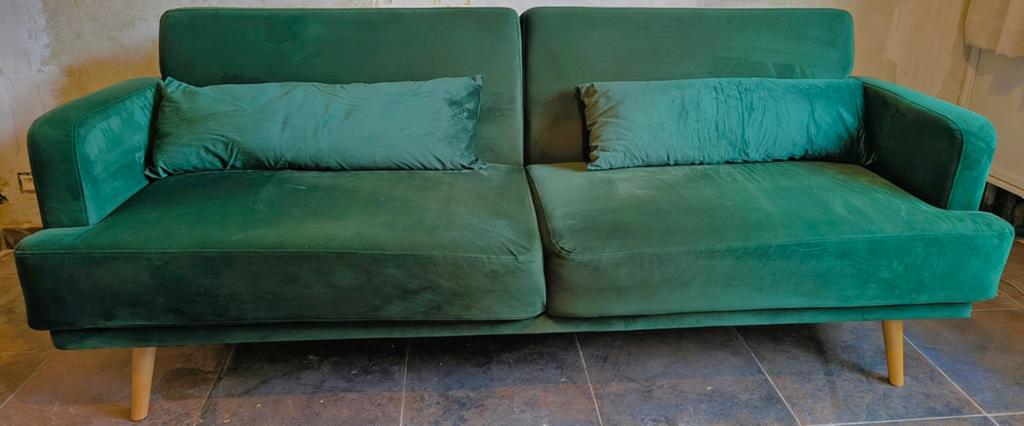 Assise en velours vert, Maison & Meubles, Enlèvement