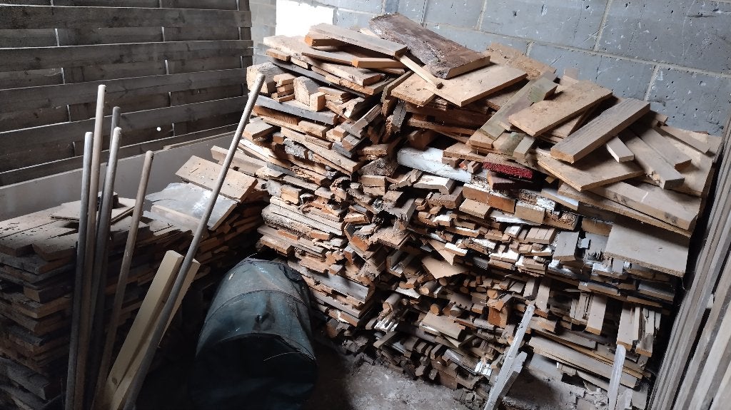 Lot droog brandhout +/- 1 m3, Minder dan 3 m³, Ophalen, Overige houtsoorten, Blokken