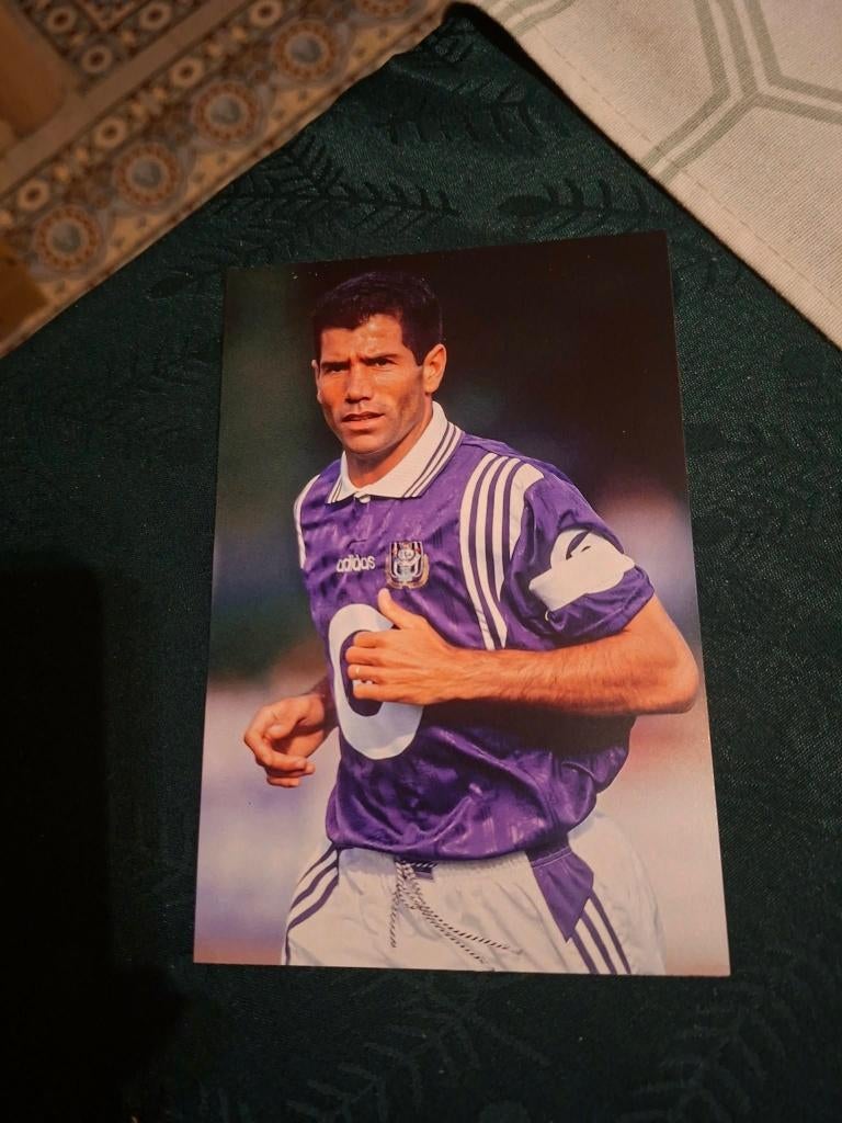 Fotoprint : Enzo Scifo / RSC Anderlecht, Ophalen of Verzenden, Zo goed als nieuw, Poster, Plaatje of Sticker