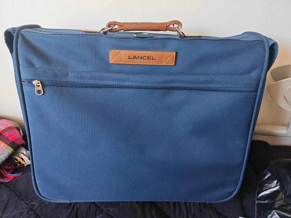 Lancel grote koffer met vakken (pak) — 59x50 —, Ophalen of Verzenden, Leer, Wieltjes