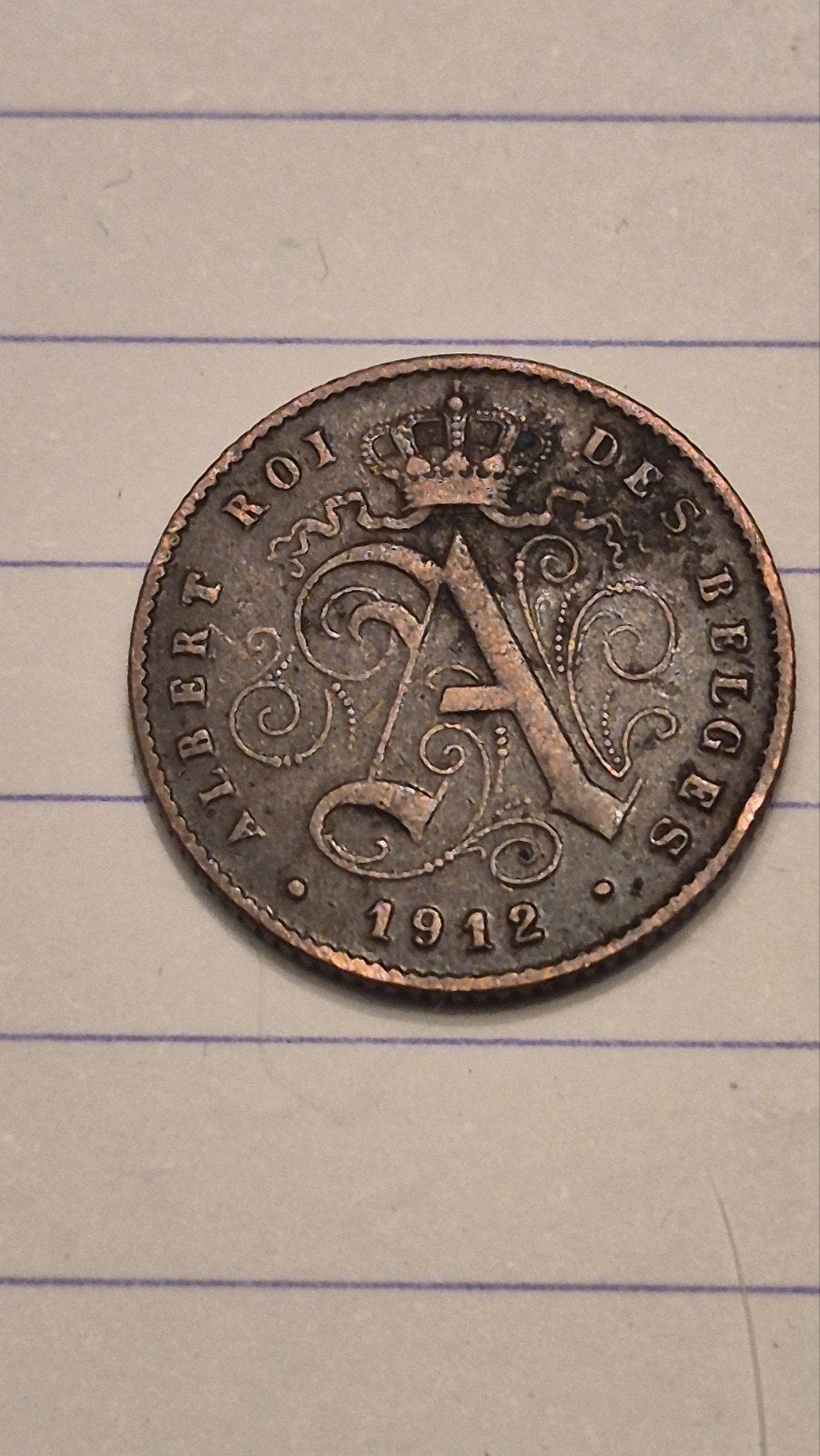 1 centiem koper Albert 1 van 1912 Frans, Timbres & Monnaies, Monnaies | Belgique, Enlèvement ou Envoi, Autre, Monnaie en vrac
