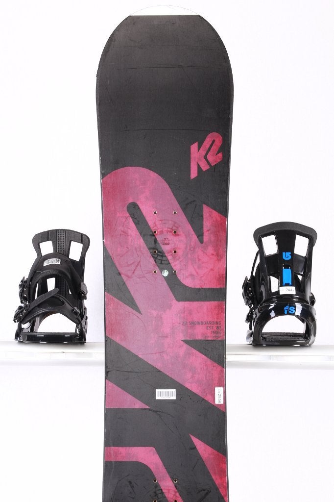 150; 155; 160 cm snowboard K2 EST. 87, black/red, p-tex, Sport en Fitness, Verzenden, Gebruikt, Board