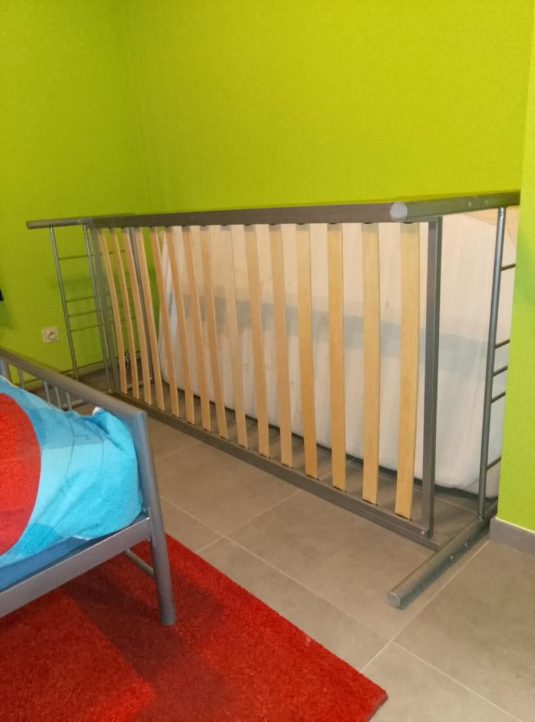 Bedje en matras, Kinderen en Baby's, Kinderkamer | Bedden, Gebruikt, 70 tot 85 cm, 180 cm of meer, Ophalen