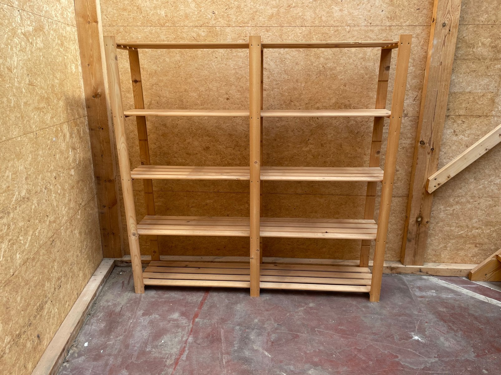 Étagères en bois double, Enlèvement, Utilisé