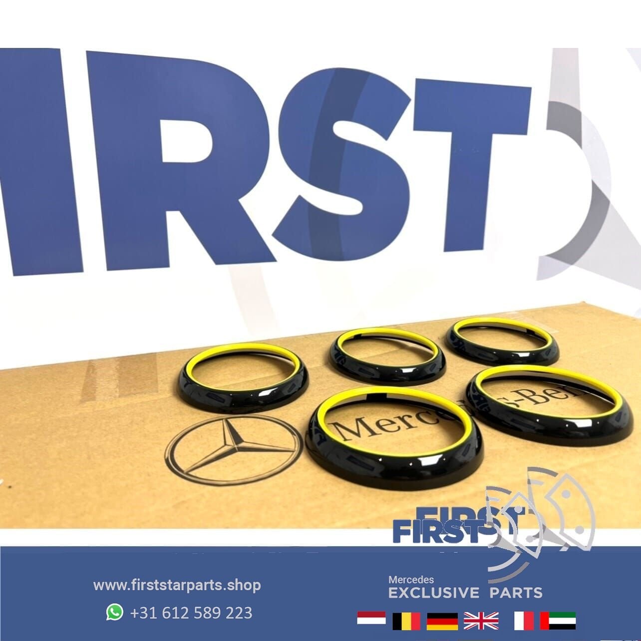 GELE AMG LUCHTROOSTER SET voor Mercedes W176 W117 W156 A45 C, Utilisé, -, -, Enlèvement ou Envoi