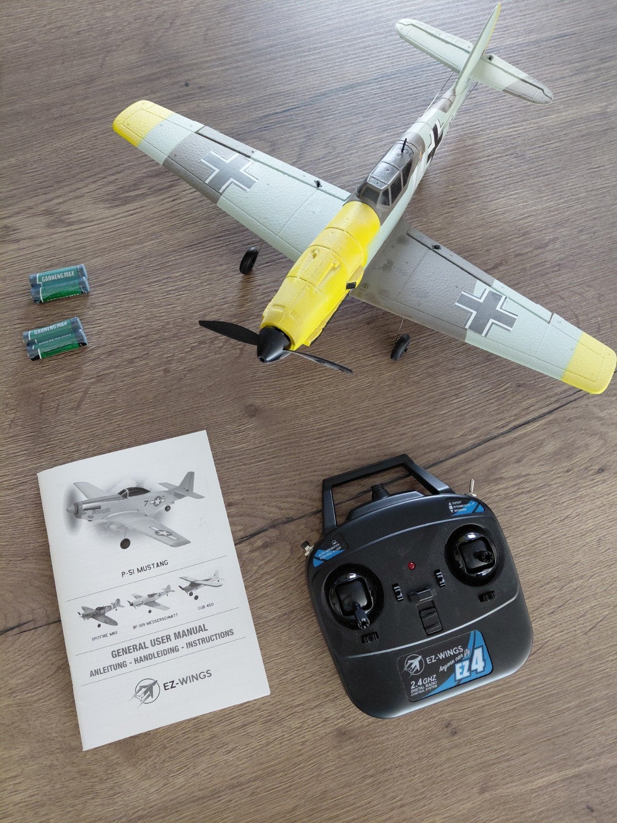 RC vliegtuig BF 109 Messerschmitt, Hobby en Vrije tijd, Modelbouw | Radiografisch | Helikopters en Quadcopters, Ophalen