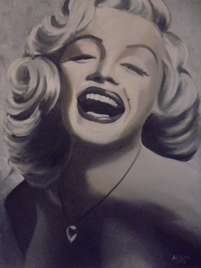 klassieke Marilyn Monroe olieschilderijen (2 werken), Handgeschilderd, Ophalen of Verzenden, Olieverf, Overige materialen