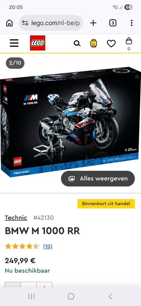 Lego BMW 1000rr 42130, Ophalen