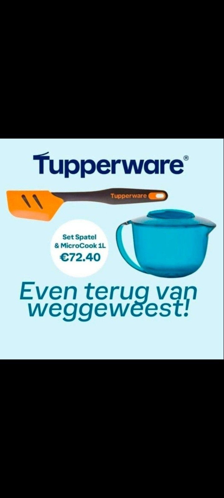 nieuwe microcook +spatel van tupperware, Huis en Inrichting, Keuken | Tupperware, Ophalen of Verzenden
