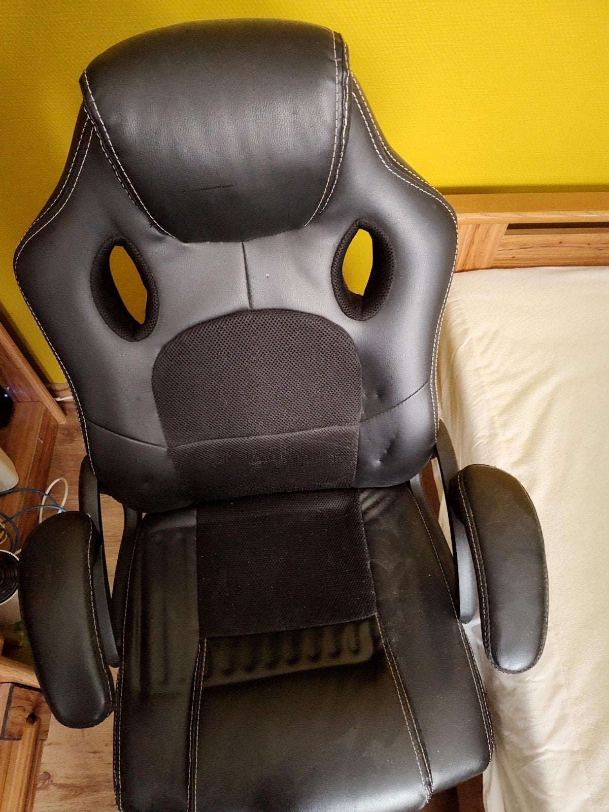 chaise de bureau/jeu noire, Maison & Meubles, Chaises de bureau, Chaise de bureau de gaming, Enlèvement, Utilisé, Chaise de bureau