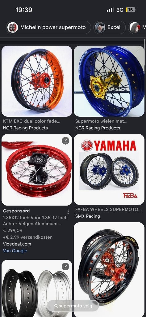 Gezocht: Supermoto velgen, Enlèvement ou Envoi, Utilisé