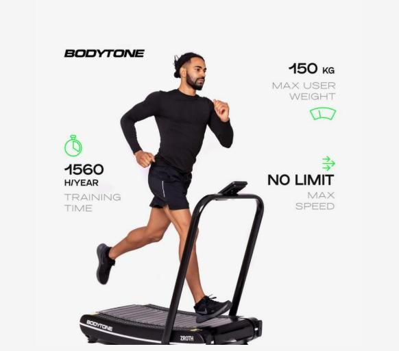 Motorloze loopband Bodytone, Ophalen, Buik, Zo goed als nieuw, Metaal