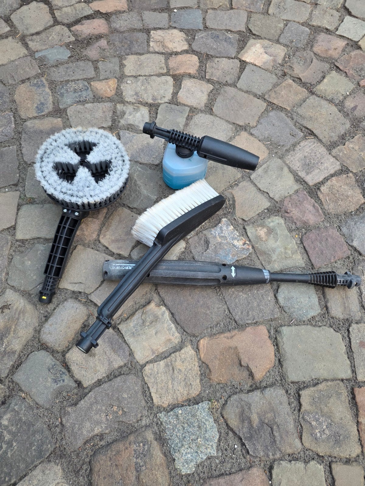 Kärcher accessoires - 2x borstel, snowfoamer en lans, Ophalen