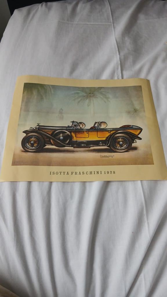 Lot 14 Affiches Voitures Anciennes ( Bugatti- Piet Olyslager, Envoi, Voitures
