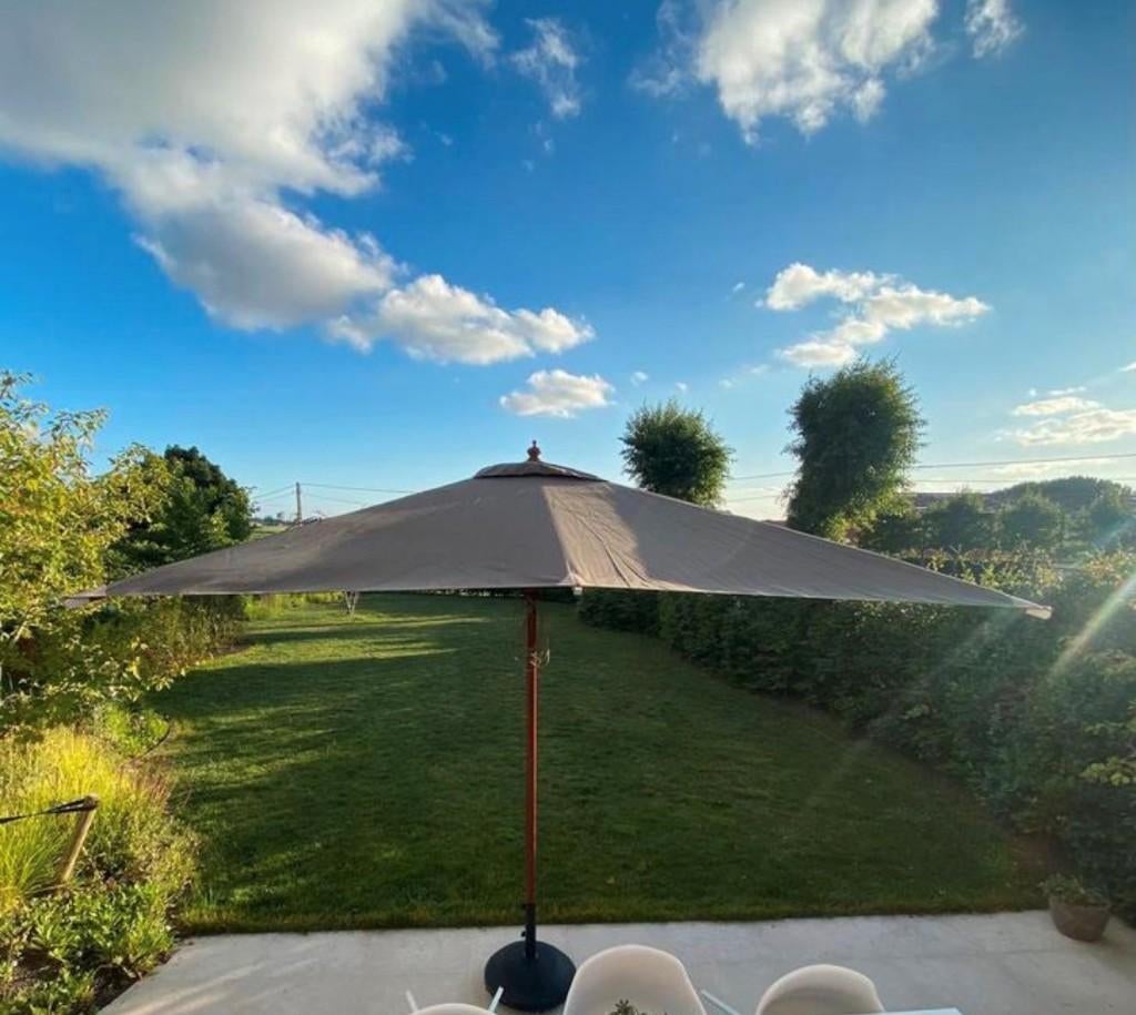 jardinico parasol met zware voet, Tuin en Terras, Parasols, Ophalen, Nieuw, Stokparasol