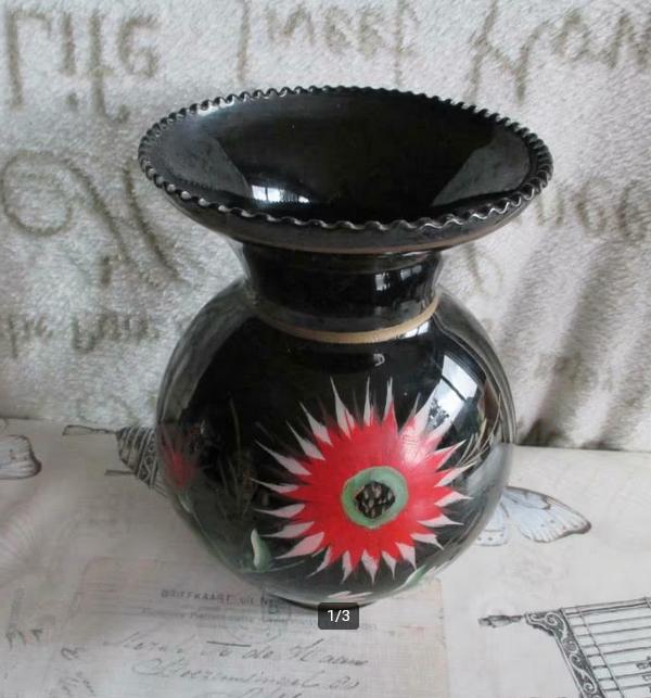 vaas zwart, Maison & Meubles, Accessoires pour la Maison | Vases, Moins de 50 cm, Enlèvement ou Envoi, Poterie ou Porcelaine, Comme neuf