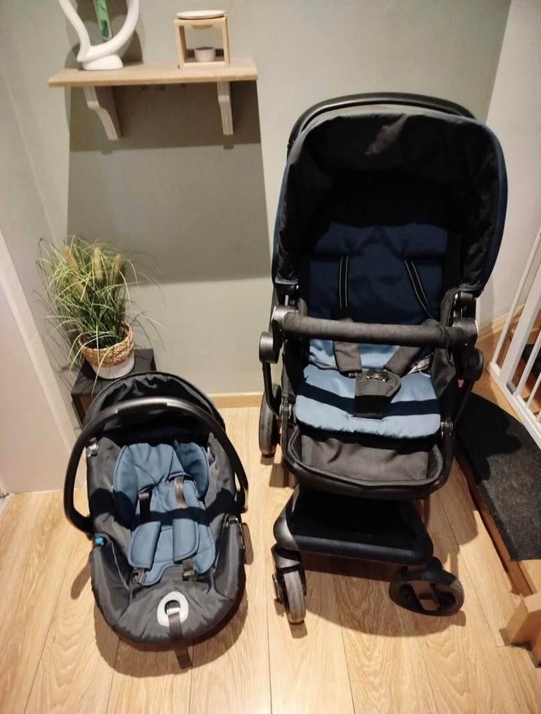 Poussette CAM trio + habillage de pluie + ombrelle, Enlèvement, Utilisé, Poussette combi, Autres marques