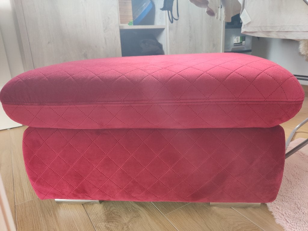 Pouf table tissu Salvador, Maison & Meubles, Comme neuf, Enlèvement, 50 à 75 cm, Rectangulaire