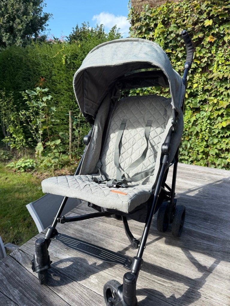 Little Dutch buggy olijfgroen met voetenzak, Ophalen, Zo goed als nieuw, Overige merken, Verstelbare rugleuning