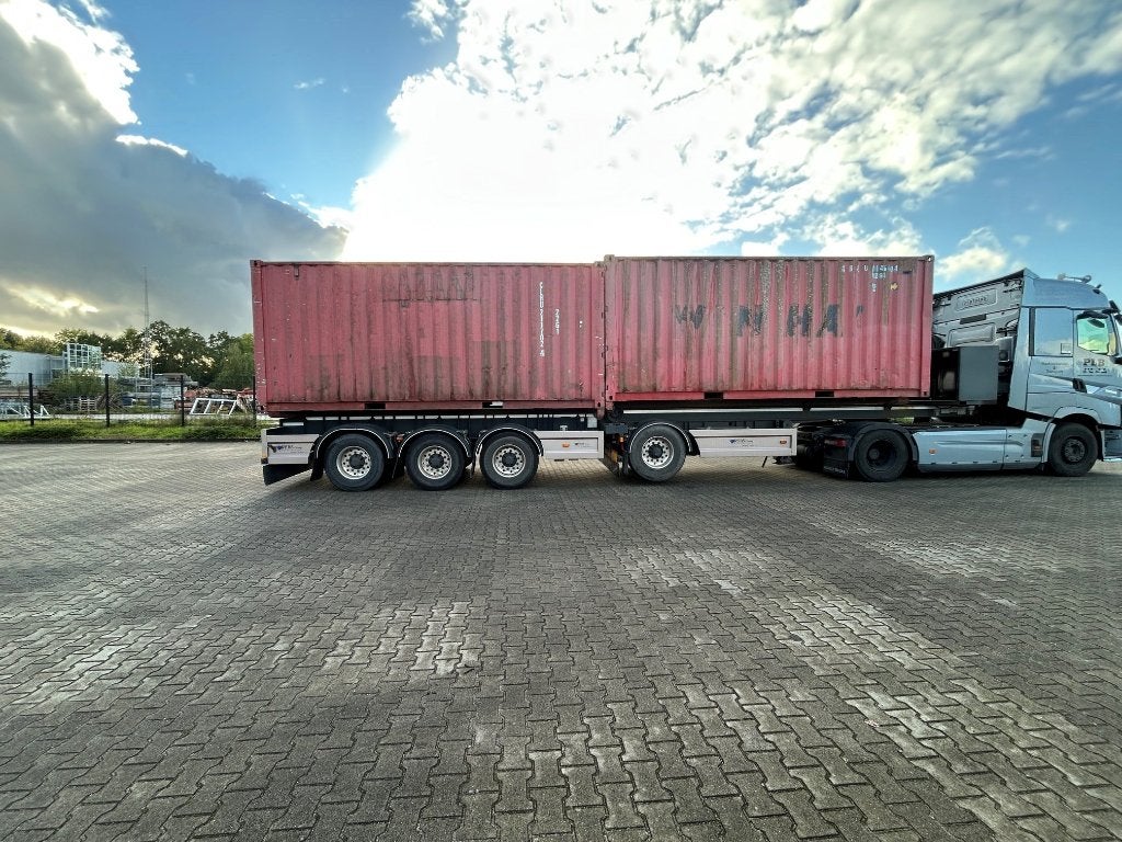 20ft container met slede - afzetcontainer, Ophalen