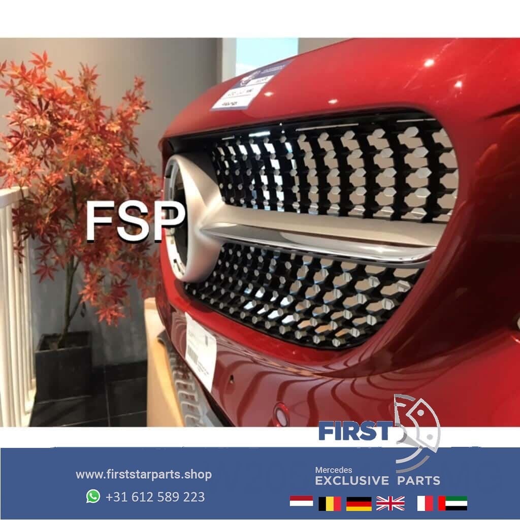 W205 AMG VOORBUMPER ORIGINEEL + DIAMOND GRIL Mercedes C Klas, Auto-onderdelen, Gebruikt, -, Voor, Ophalen of Verzenden