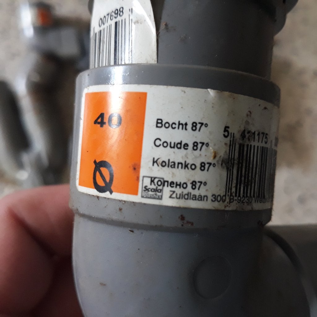 Tuyaux de vidange en PVC gris, Enlèvement ou Envoi, PVC, 20 à 40 mm, Évacuation