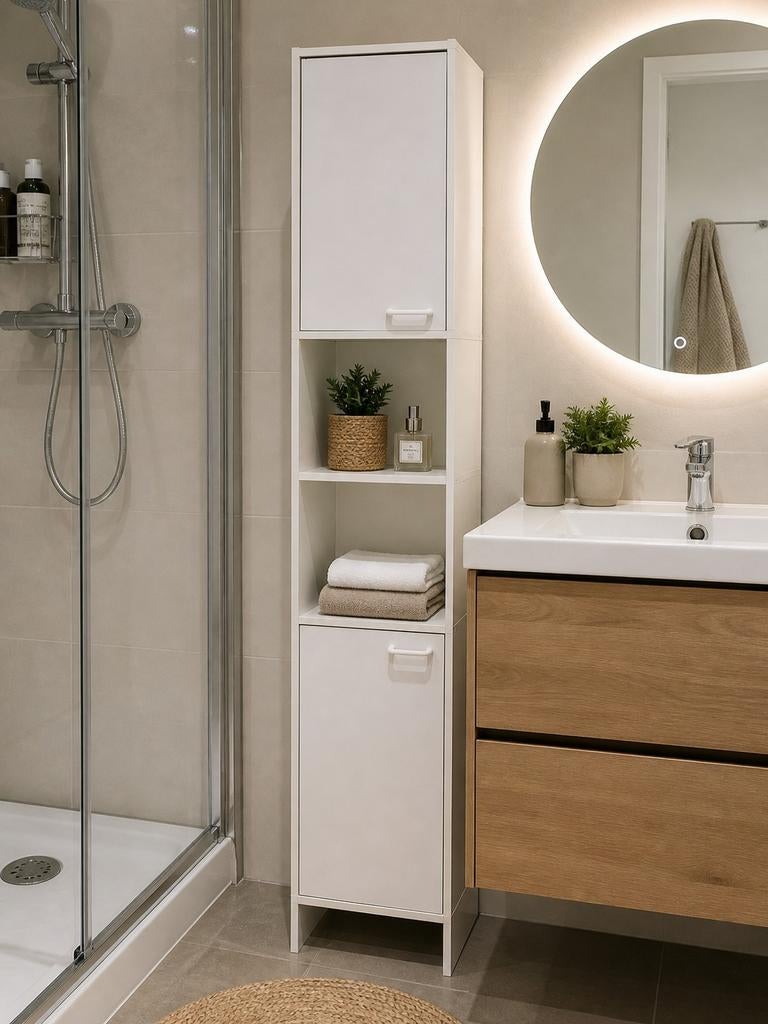 Meuble Colonne en bois blanc, 25 à 50 cm, 150 à 200 cm, Enlèvement, Utilisé