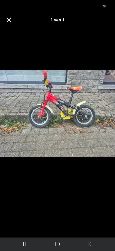 Kinderfiets, Ophalen, Gebruikt, Schijfrem, Minder dan 16 inch