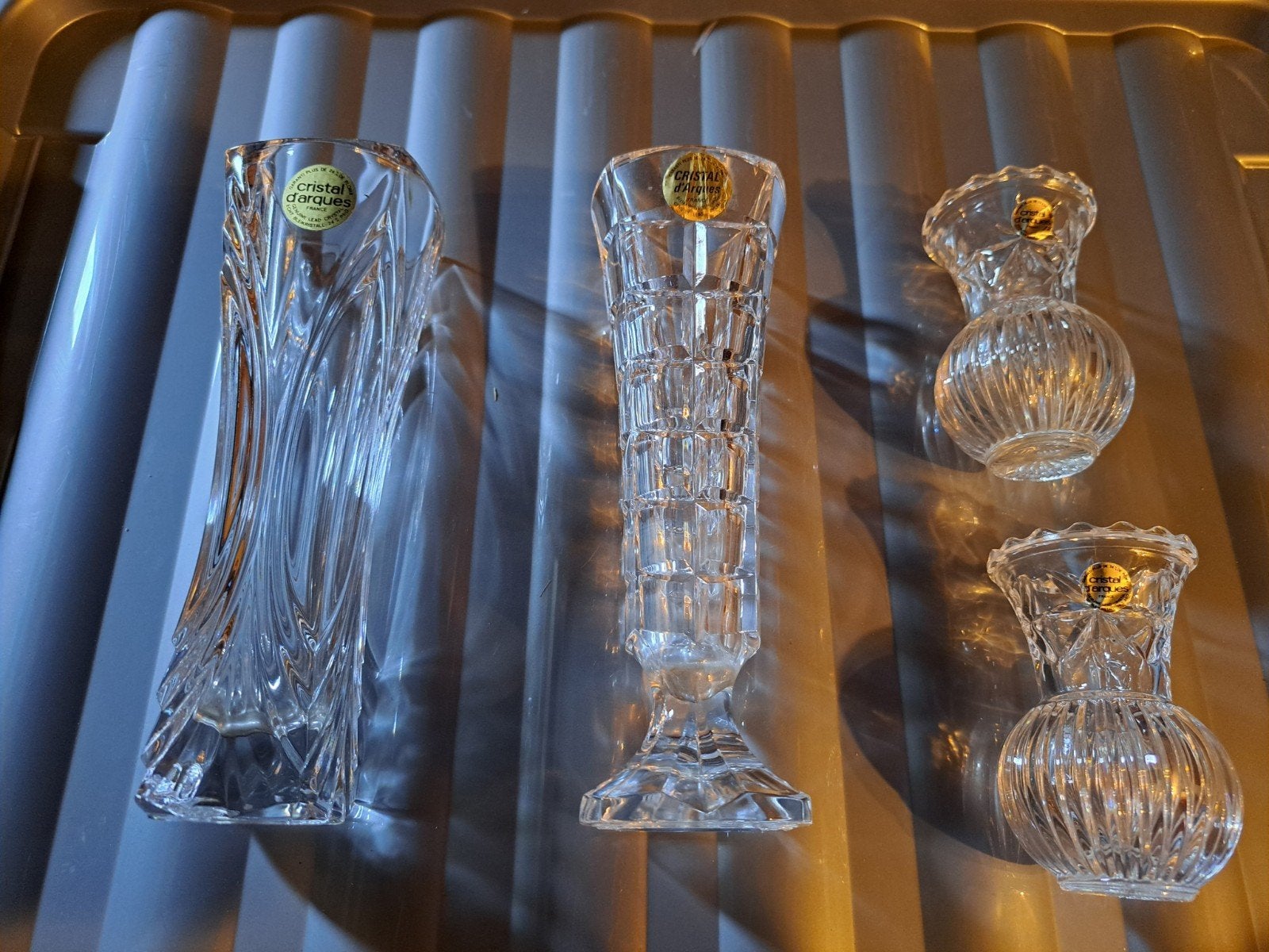 4 vaasjes Cristal d' Arques, Antiek en Kunst, Ophalen of Verzenden