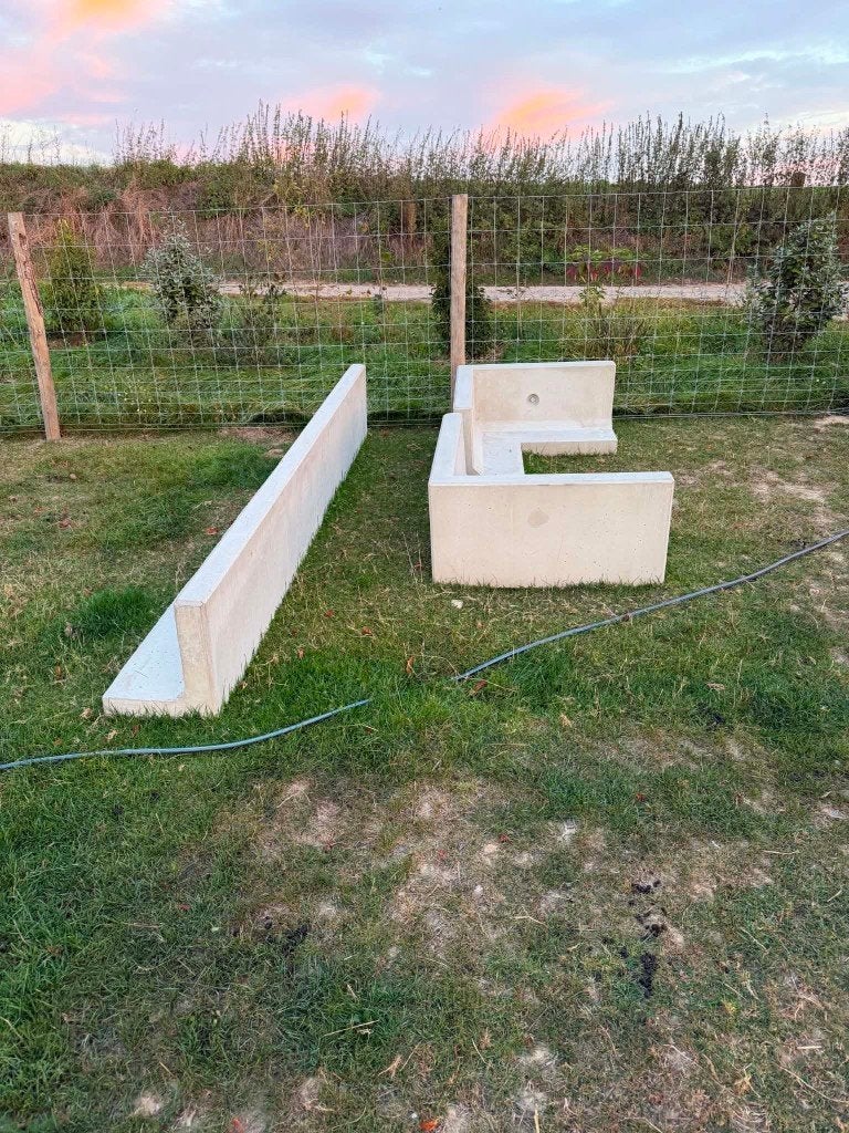 Betonnen L-profiel / keerwand – 3,20 m x 50 cm, Doe-het-zelf en Bouw, Ophalen, Nieuw