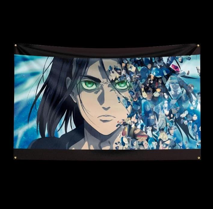 Grote vlaggen Attack on Titan (150x90cm), Ophalen of Verzenden, Nieuw