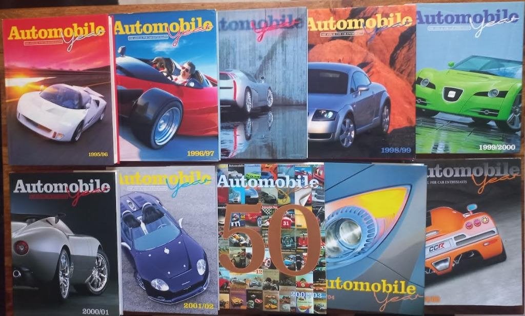 ANNÉE AUTOMOBILE N 43 1995/1995 - N 52 2004/2005, Enlèvement ou Envoi, Général, Diverse auteurs, Comme neuf