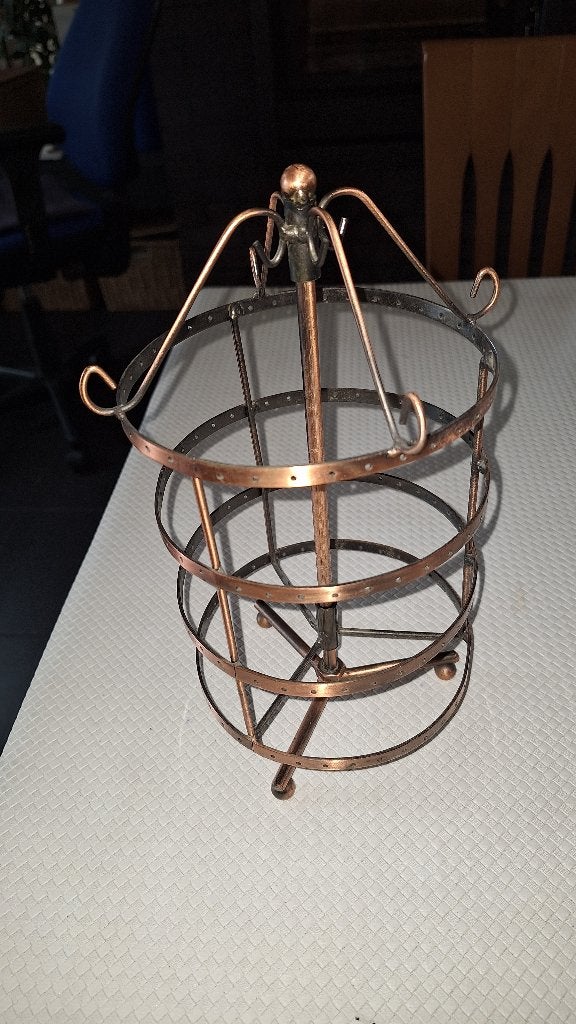 Leuke bronskleurige juwelen , oorbellen, ringen carrousel, Ophalen of Verzenden, Zo goed als nieuw