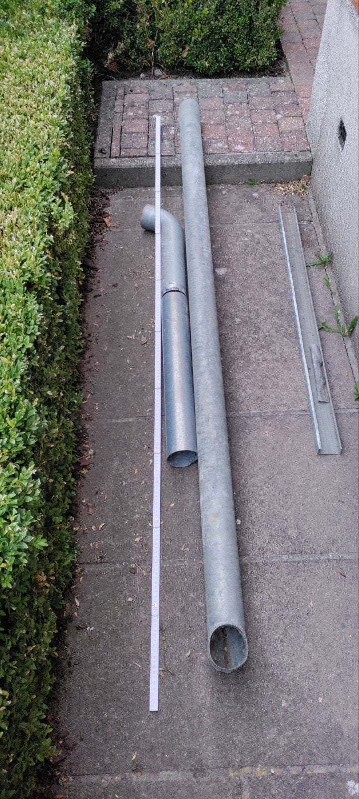 zinken afvoerbuizen regenpijp - Update, Ophalen, Afvoer, Gebruikt, 60 tot 80 mm