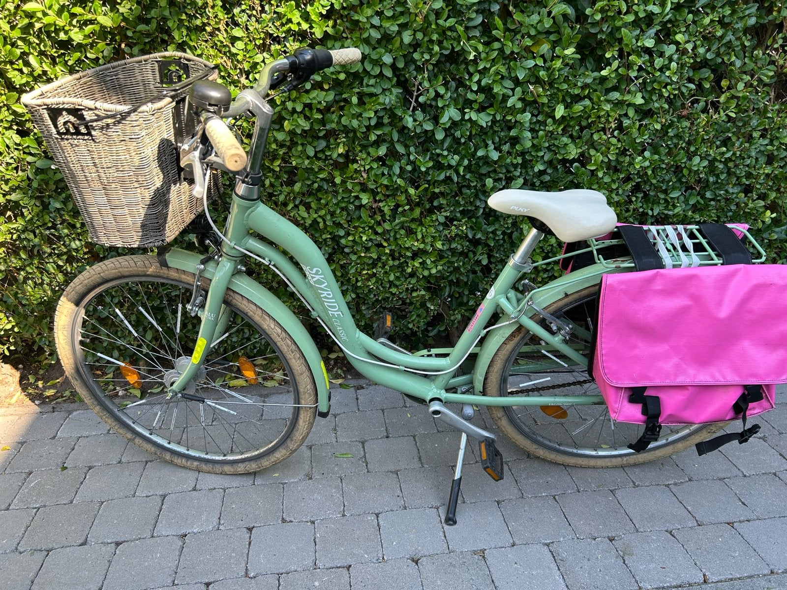 Puky Skyride 26 inch met mandje en fietstassen, Minder dan 47 cm, Ophalen, Gebruikt, Mandje