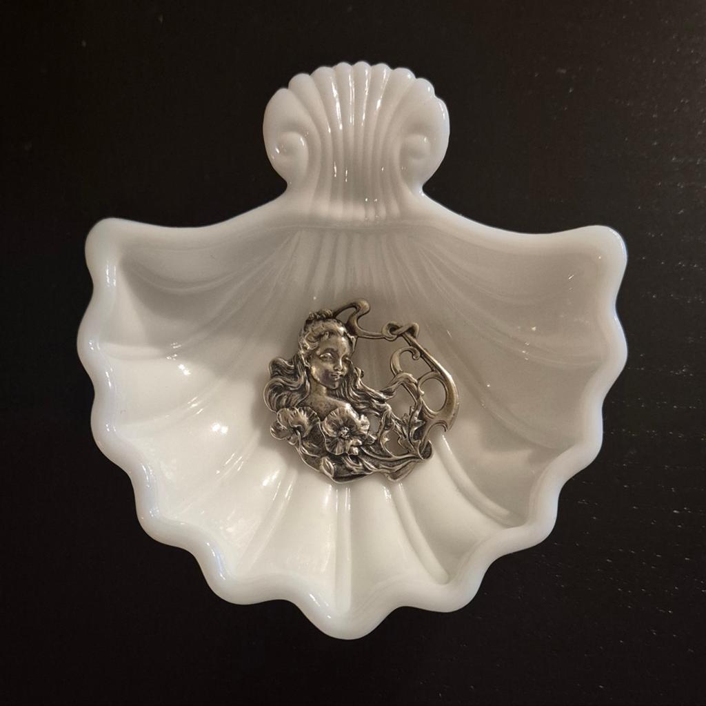 Pendentif Art Nouveau Jugendstil en argent 925, Antiquités & Art, Antiquités | Argent & Or, Enlèvement ou Envoi