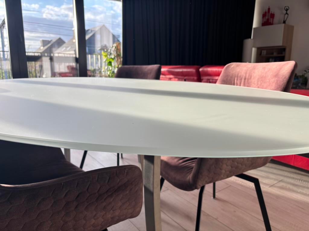 Eettafel Joli, 210x130, glas, Ophalen, Zo goed als nieuw, Glas