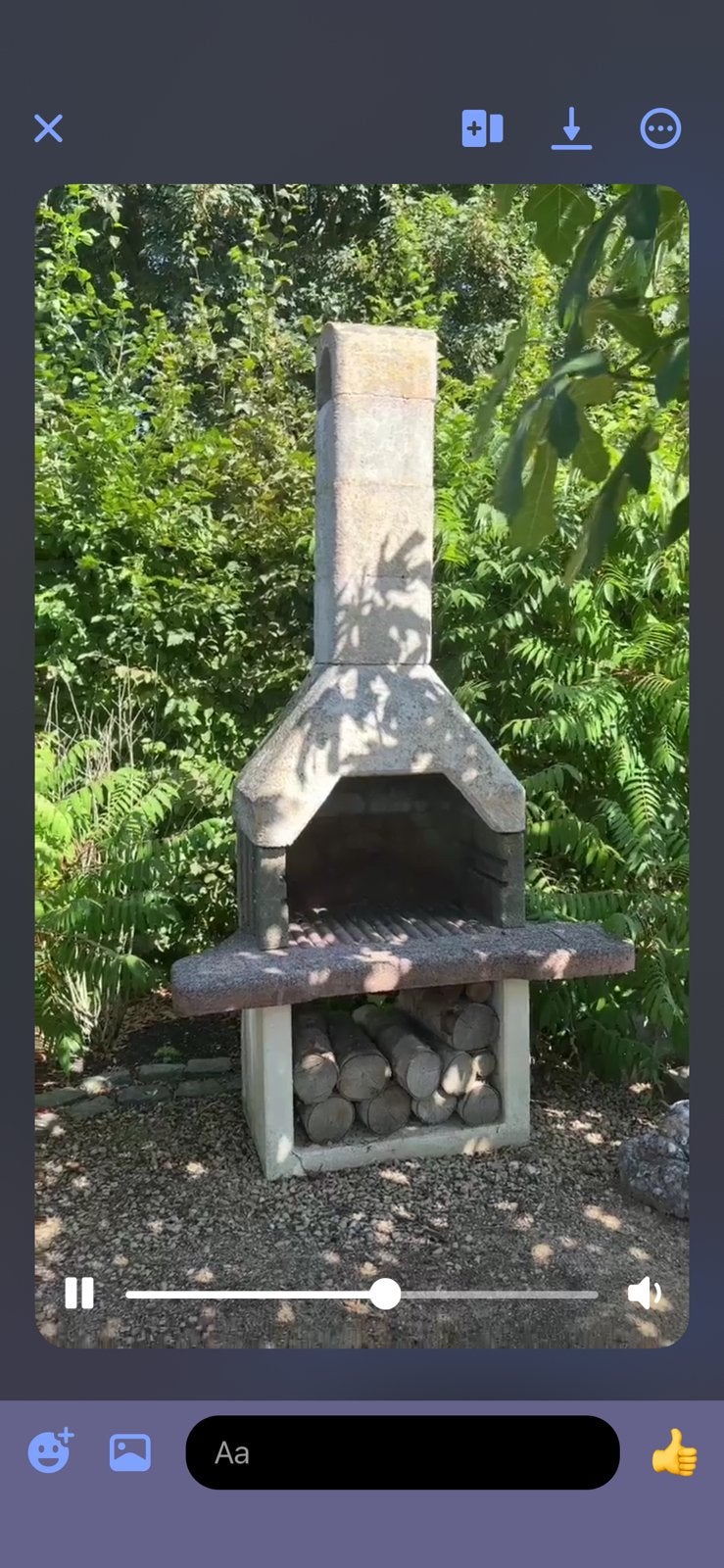 Openhaard tuin, Ophalen, Zo goed als nieuw