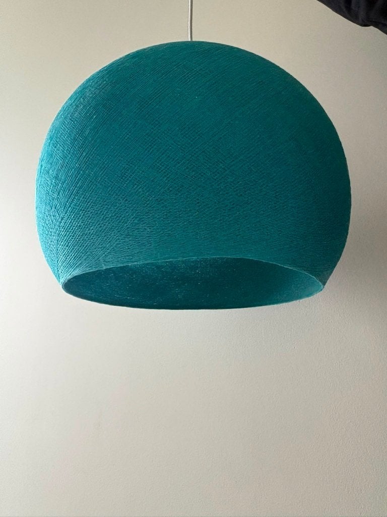 2 lampes suspendues en fil de fer tissé style « Coupole », Enlèvement ou Envoi, Textile, Comme neuf, E27 (grand)