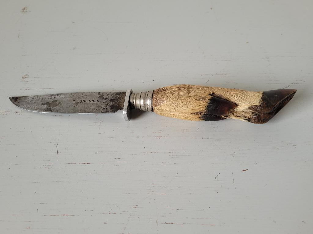 couteau Solingen de collection acier carbone, Collections, Enlèvement ou Envoi, Utilisé, Ustensile