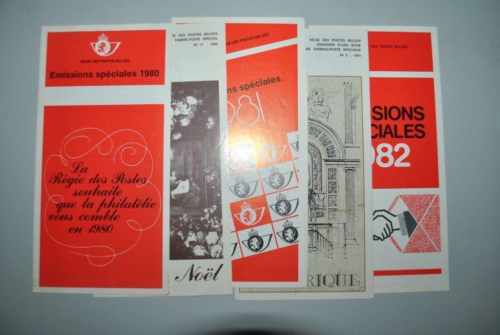 Belgique 1980/89 Feuillets Poste (15) Sans timbres, Enlèvement ou Envoi