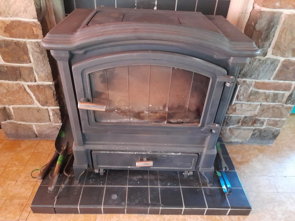 Hout/kolen kachel, Huis en Inrichting, Ophalen, Gebruikt, Vrijstaand, Allesbrander