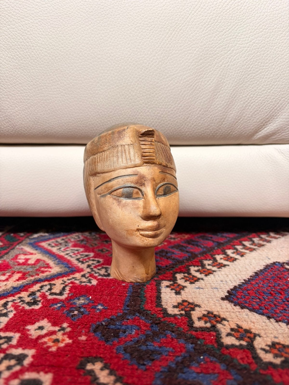 Egyptisch beeldje, Antiek en Kunst, Steen/keramiek, Bruin, Ophalen of Verzenden, 12 cm