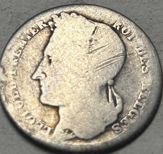 Leopold munt zilver, Postzegels en Munten, Ophalen of Verzenden, Zilver