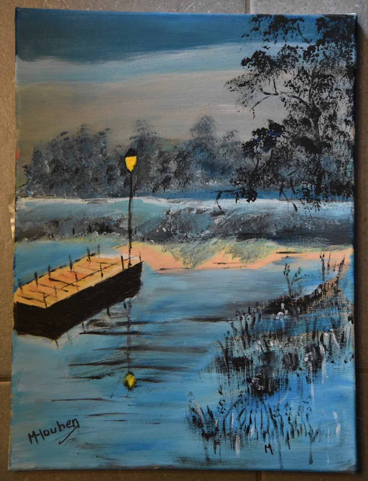 Schilderij Margriet Houben acryl 29,8x40cm, Antiek en Kunst, Kunst | Schilderijen | Abstract, Ophalen